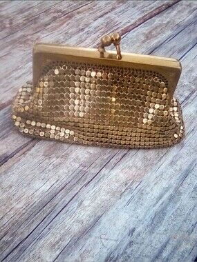 Whiting & Davis Gold Mesh Mini Coin Purse